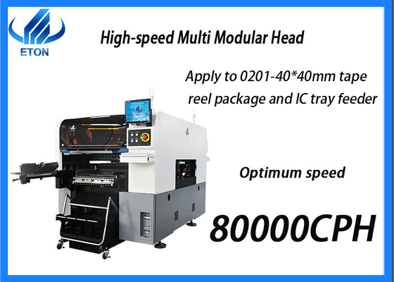 0201 SMD Mounting Machine Medium Speed ​​80000CPH For BGA QFP