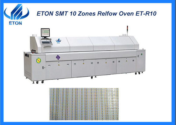 Μέγιστο μέγεθος PCB 700mm 10 ζώνες SMT μηχανή φούρνου επανεξέτασης υψηλή απόδοση για CSP / BGA