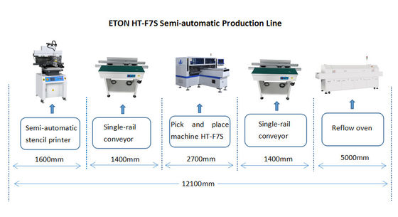 ETON 18W CPH SMT τσιπ Mounter επιλογή σωλήνων 1.2m των οδηγήσεων και εξοπλισμός θέσεων