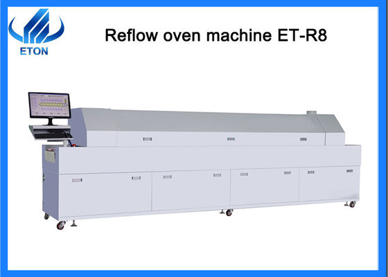 πλήρης ζεστός αέρας 4600mm*1000mm*1400mm 8 ζωνών μηχανή φούρνων επανακυκλοφορίας SMT