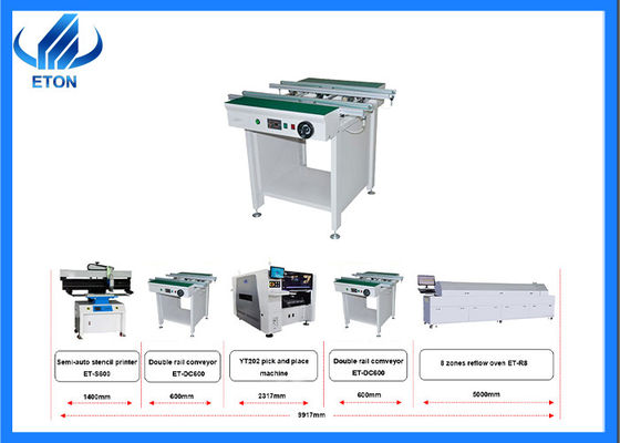 Et-600 η μηχανή μεταφορέων PCB συνδέει για τη μηχανή συνελεύσεων με μεταφορέα ζωνών 5mm τον επίπεδο
