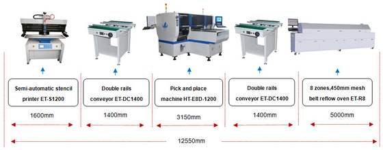 90000CPH SMT Mounter Double Arm Double Module Double Speed για το φως σωλήνα / ταινία / λάμπα