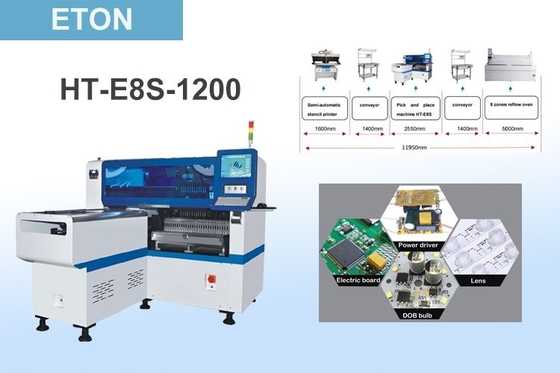 Να τοποθετήσει ht-E8S 45000CPH SMT μηχανή για το λαμπτήρα λουρίδων λαμπτήρων επιτροπής βολβών