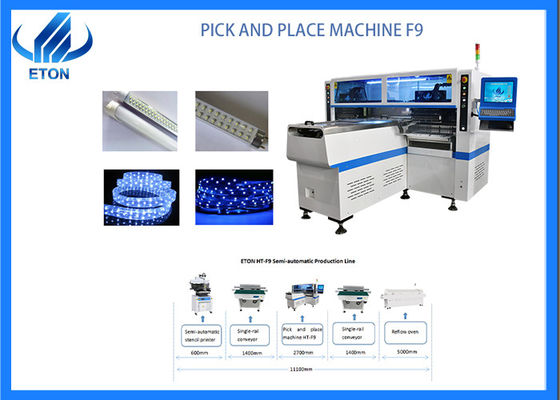 Μεγάλη ταχύτητα SMT Pick And Place Machine 68 κεφαλές για LED Tube Light / Strip Light