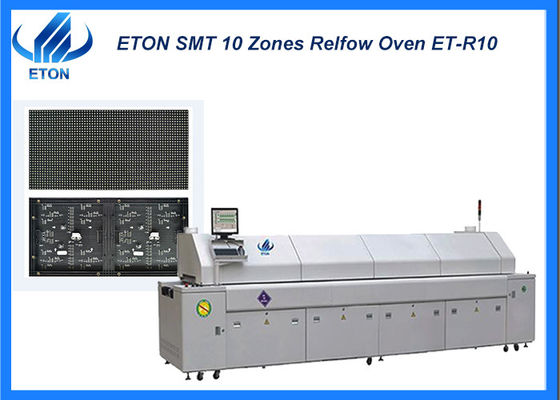 SMT Γραμμή 10 Ζώνες μηχανή φούρνου reflow για την συγκόλληση PCB