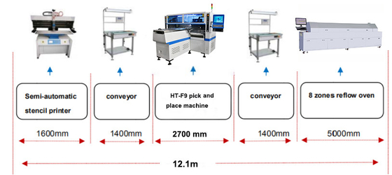 Εγκατάσταση LED Chips Αντίσταση 1m Strip Light Pick And Place Machine Ομάδα επιλογής και τοποθέτησης