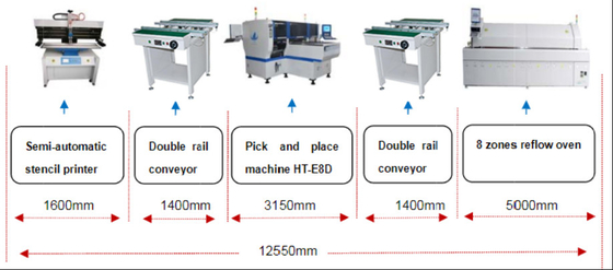 CE SMT Pick And Place Machine Πολυλειτουργικό 24 κεφαλές τοποθέτησης