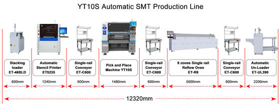 SMT Production Windows 7 220V AC 50HZ Μηχανή επιλογής και τοποθέτησης ημιαγωγών